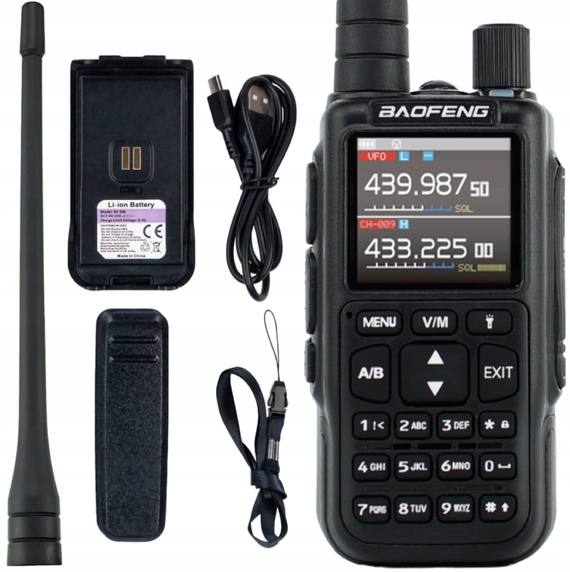 Radiotelefon Baofeng EU UV-5R Mini V2 VHF UHF PASMO LOTNICZE